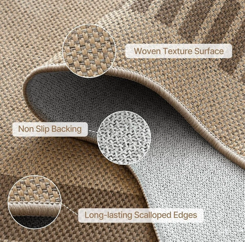 New 5x7 Easy Jute Indoor/Outdoor Scalloped Area Rug - photo 5