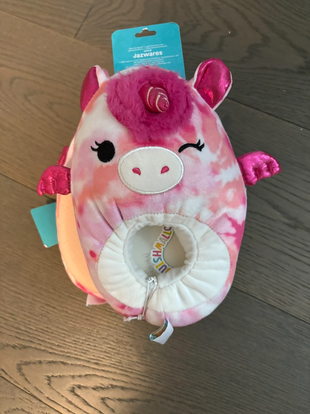 Squishmallow girls pink warm slippers sz 13/1 NWT ret $49USD