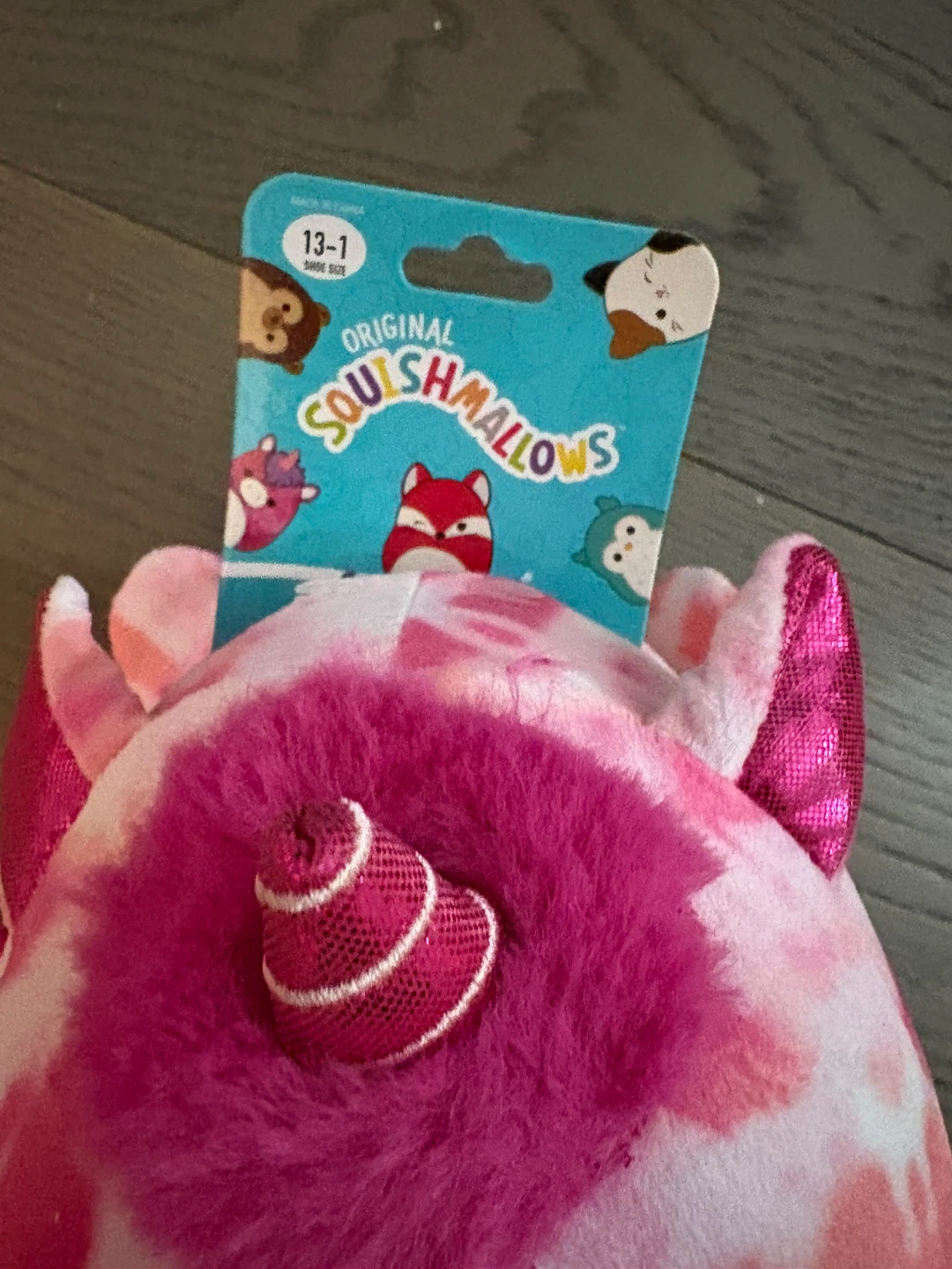 Squishmallow girls pink warm slippers sz 13/1 NWT ret $49USD - photo 3