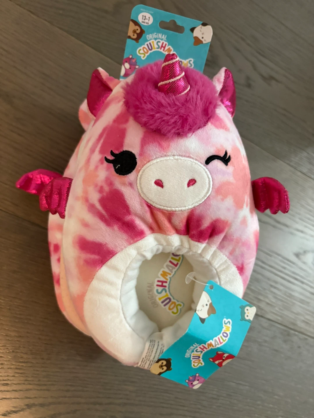 Squishmallow girls pink warm slippers sz 13/1 NWT ret $49USD - photo 4
