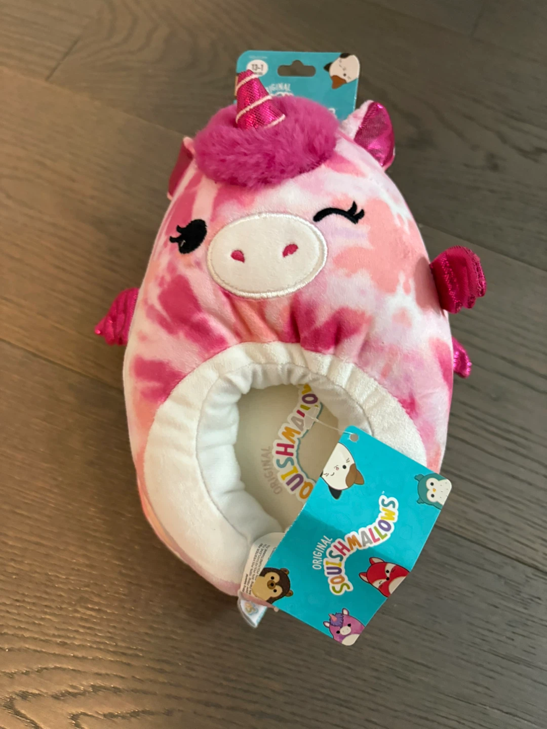 Squishmallow girls pink warm slippers sz 13/1 NWT ret $49USD - photo 5