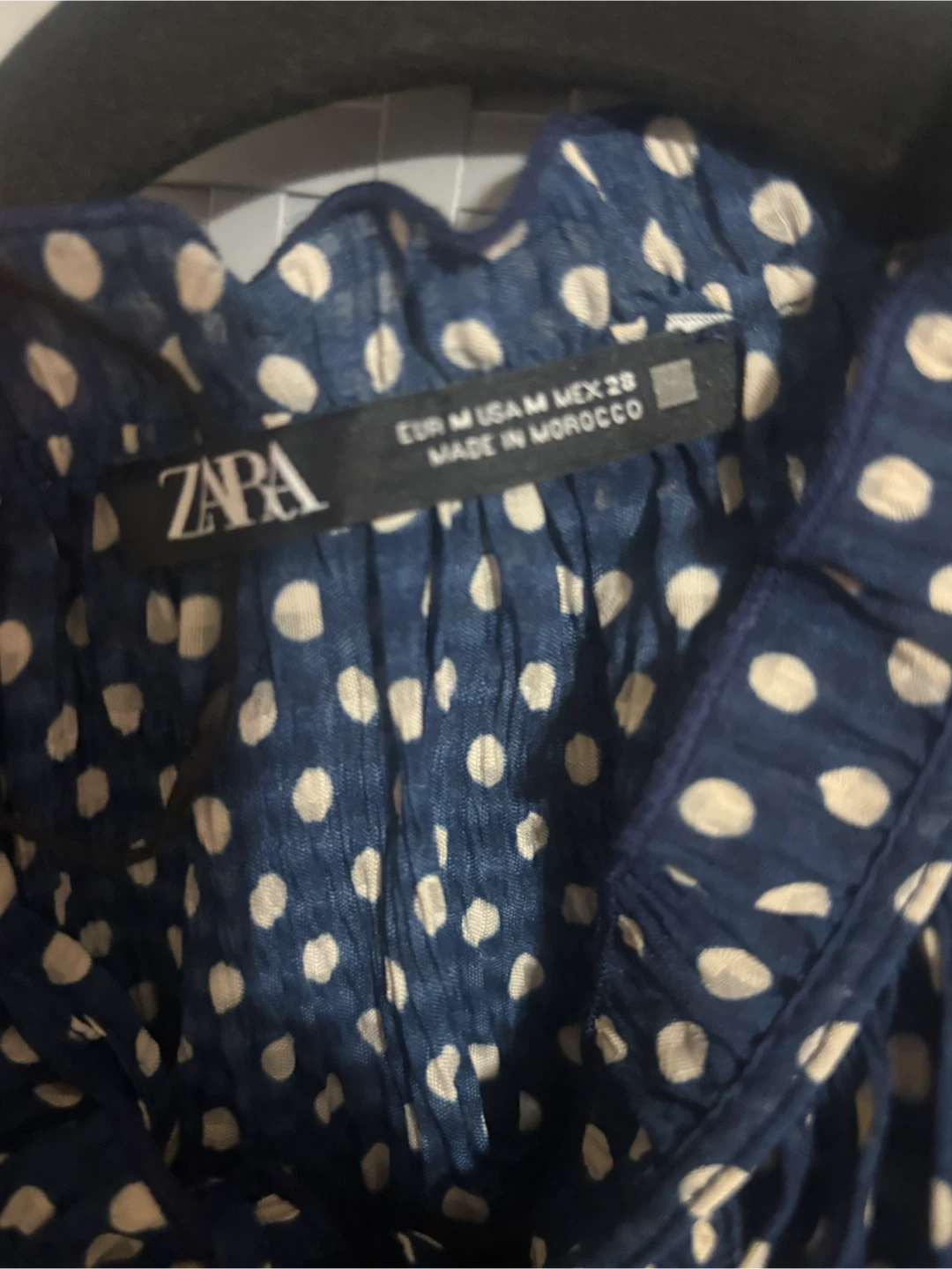 Zara Polka Dot Peplum Sleeveless Top - photo 3