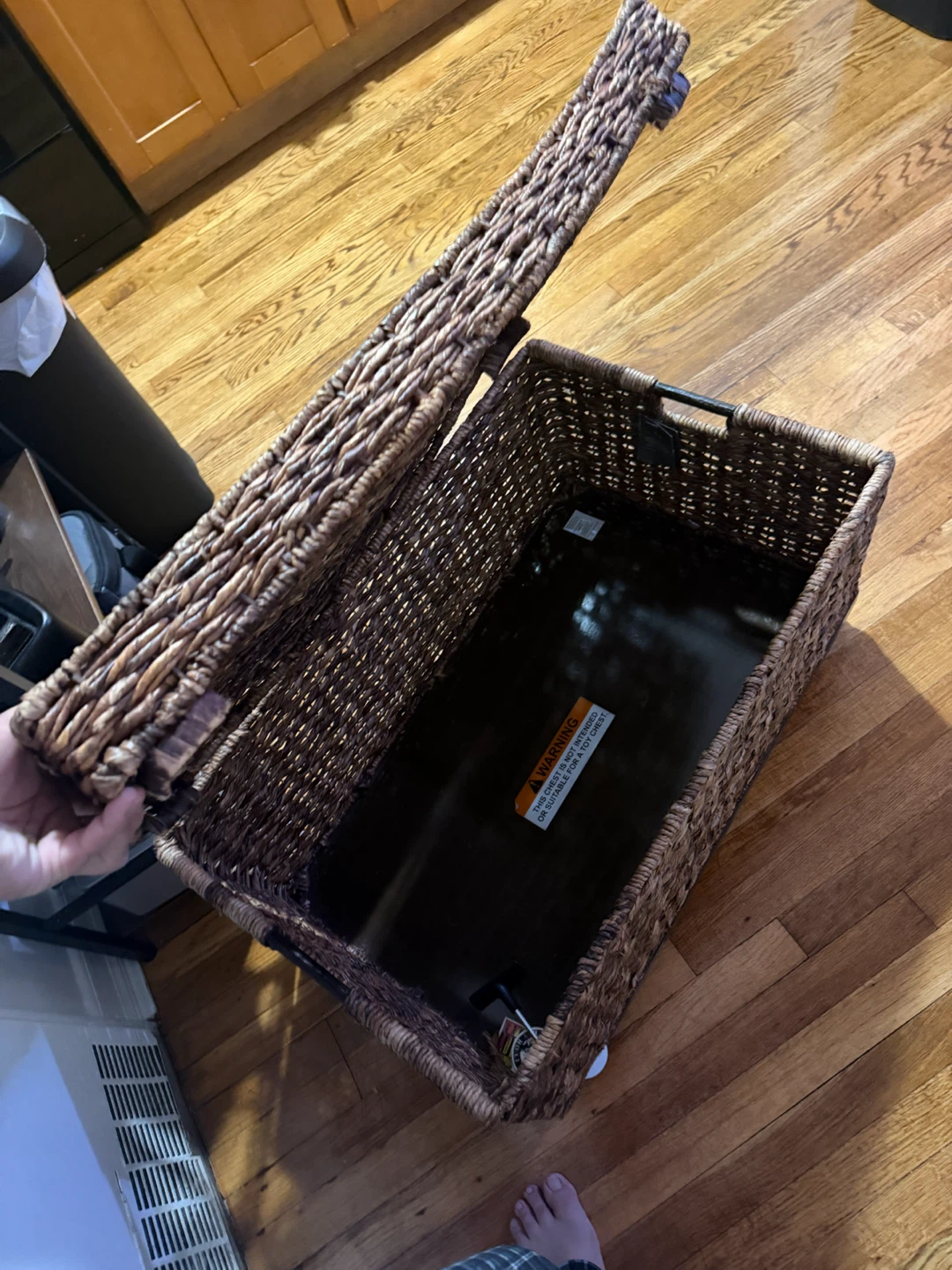 Woven Storage Chest with Lid - photo 2