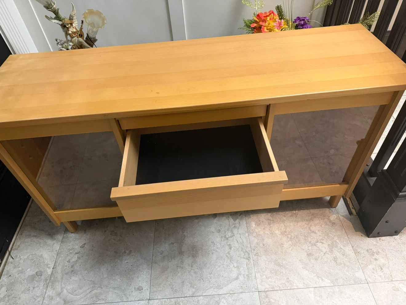 Wooden Sideboard with Three Drawers - photo 2
