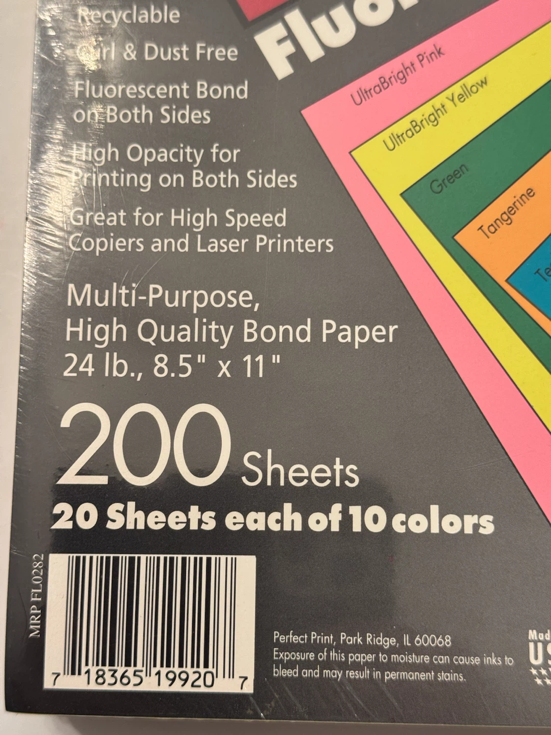 Perfect Print Ultra Brights Fluorescent Bond Paper