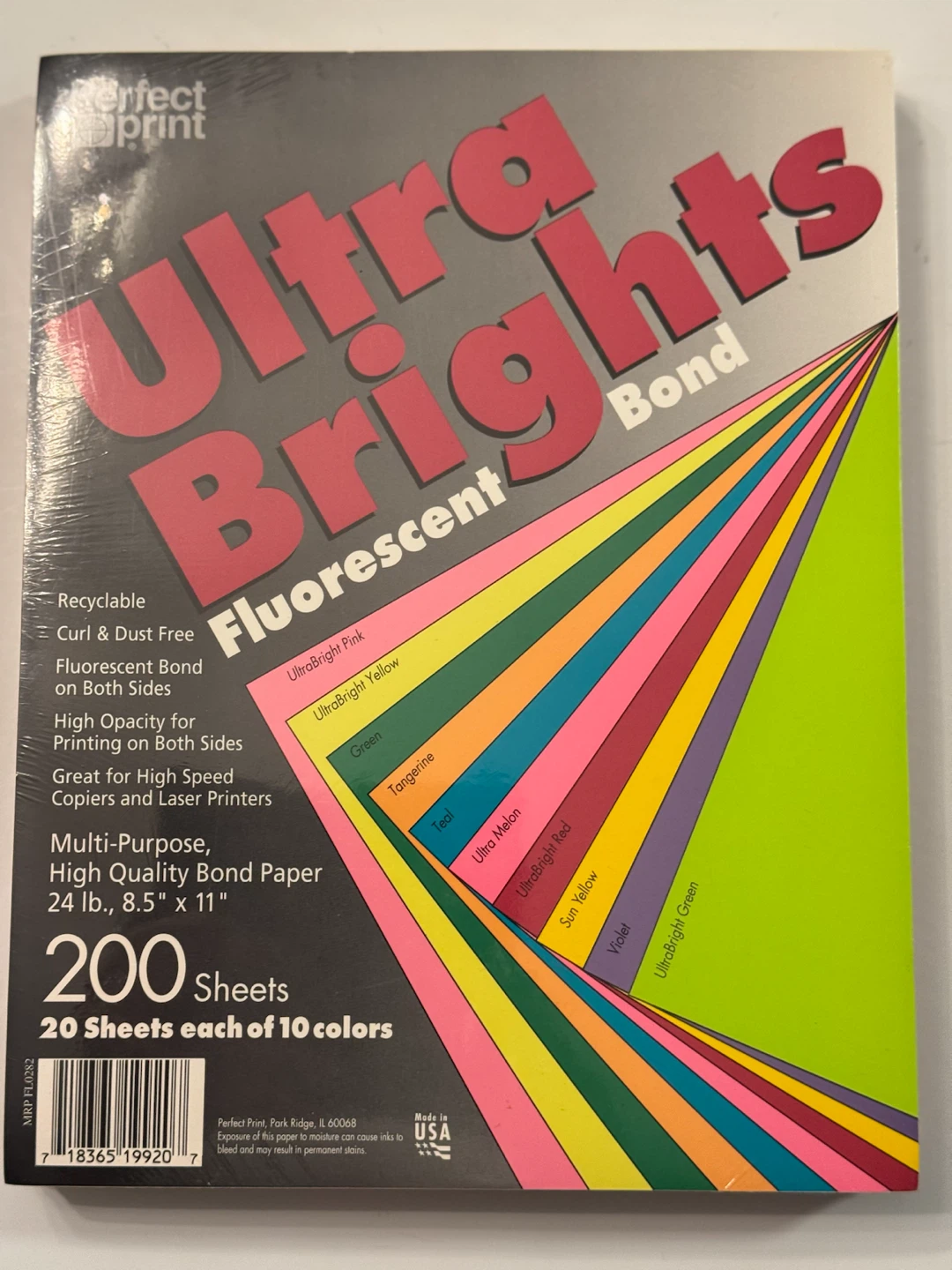 Perfect Print Ultra Brights Fluorescent Bond Paper - photo 2