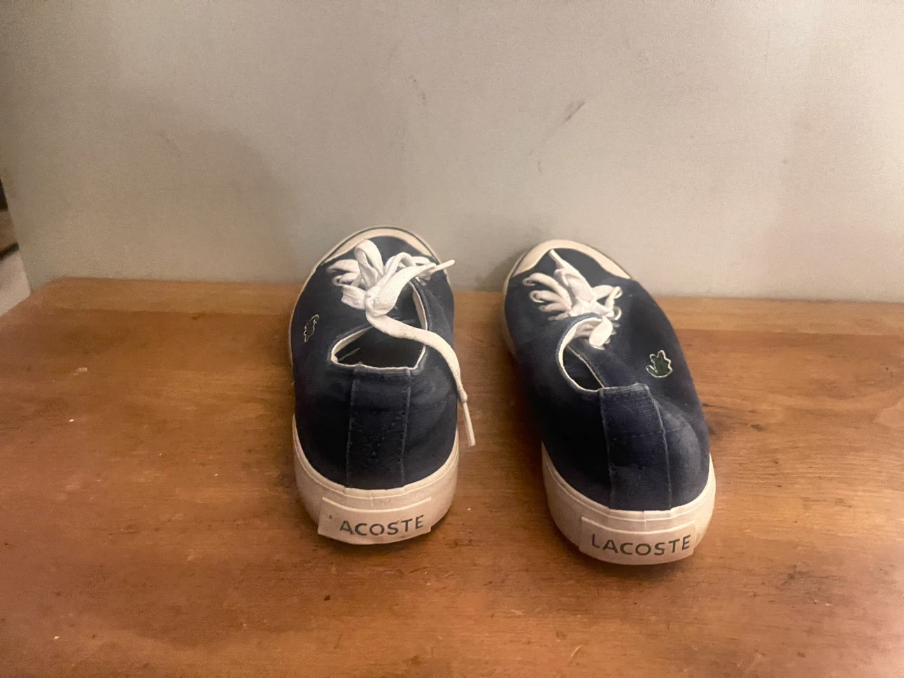 Lacoste Navy Canvas Sneakers women size 7 - photo 4