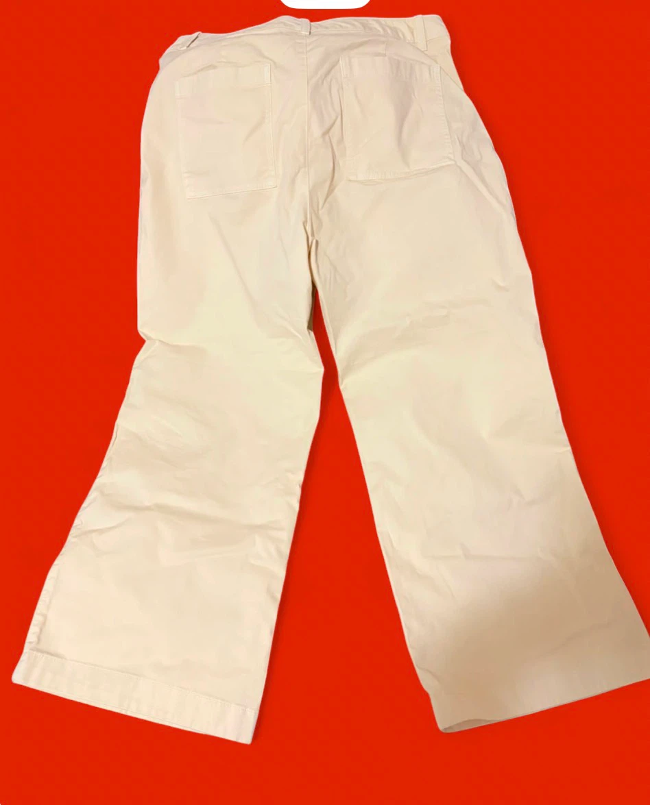 GAP Cream Wide-Leg Pants Size 16
