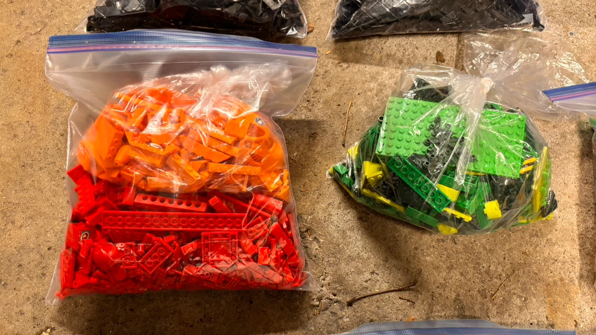 Assorted Lego bricks in storage bags - photo 4
