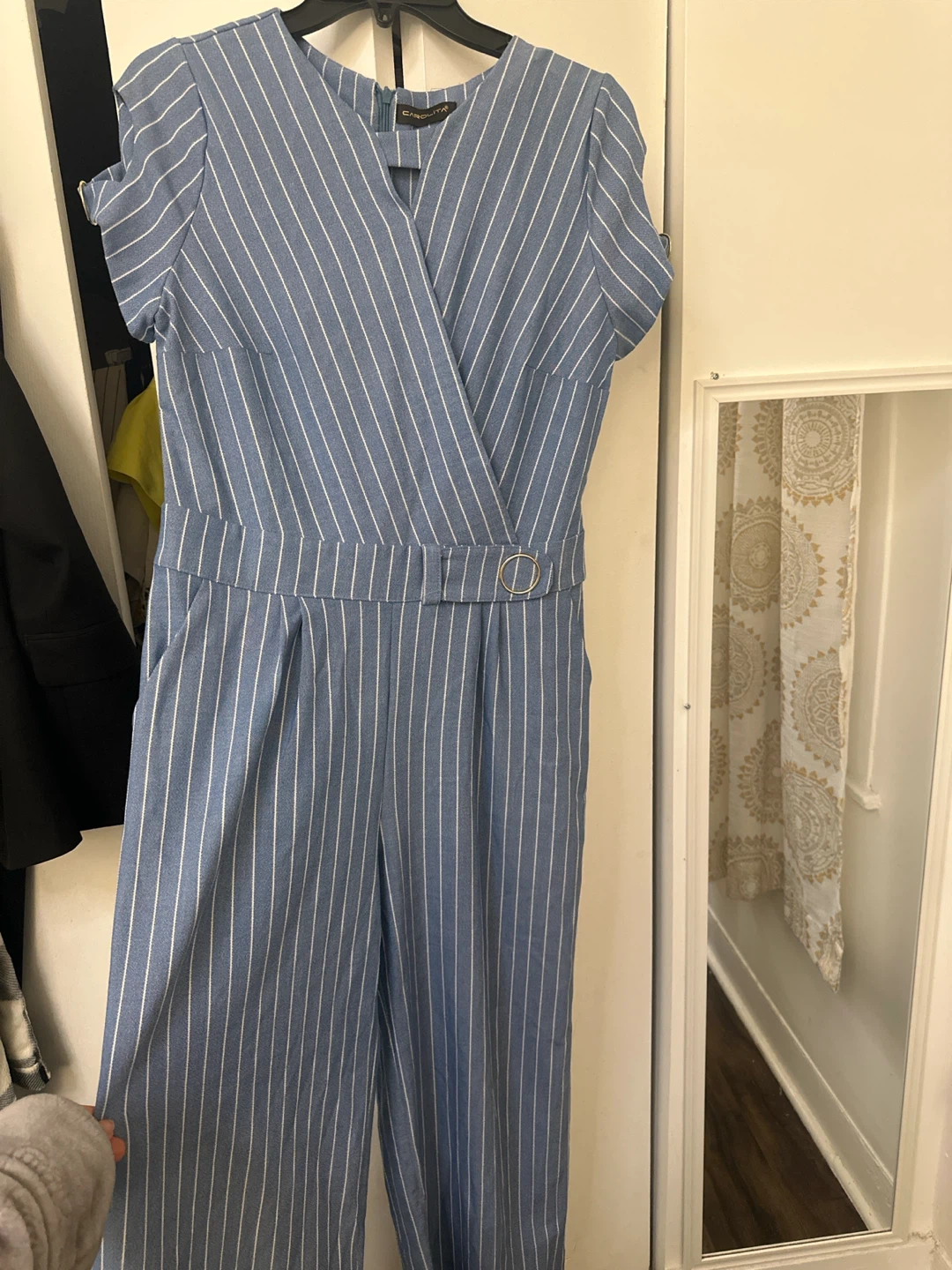 Carolita Blue Striped Jumpsuit