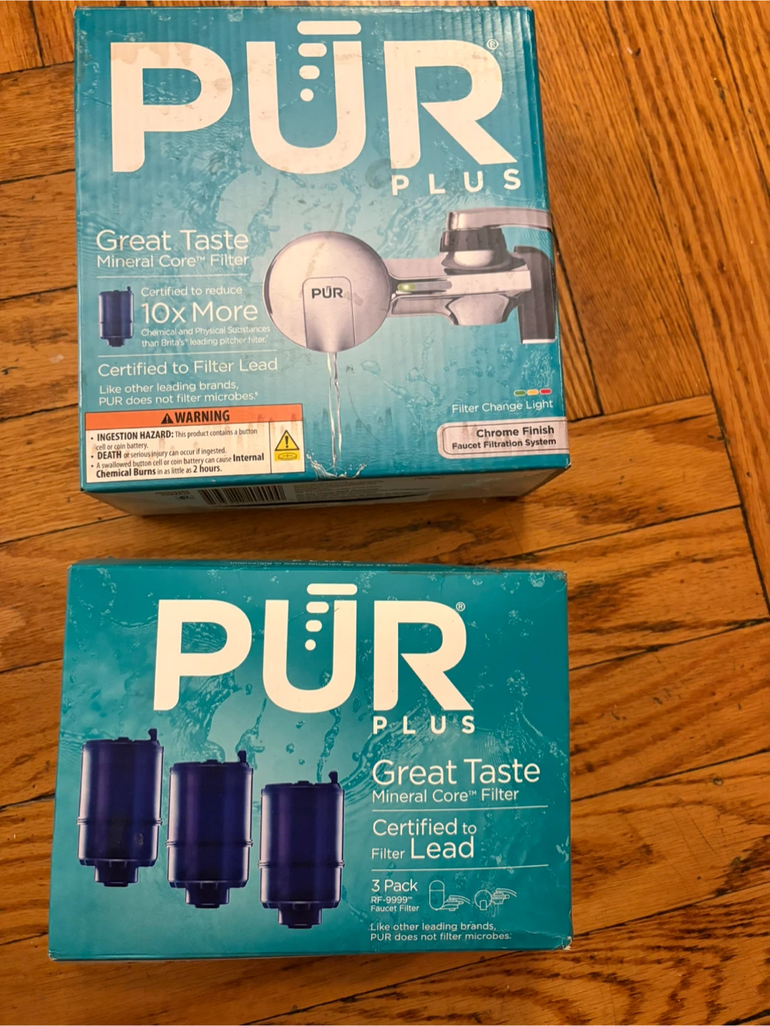 PUR PLUS Faucet Filtration System and 3-Pack Filters