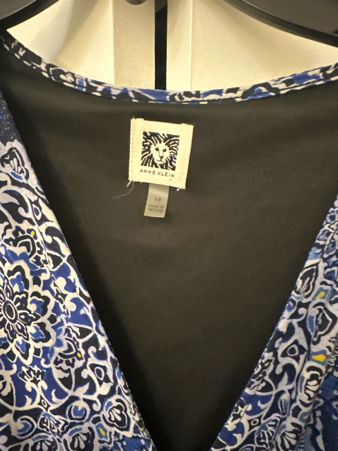 Anne Klein Blue Patterned Wrap Dress - photo 2