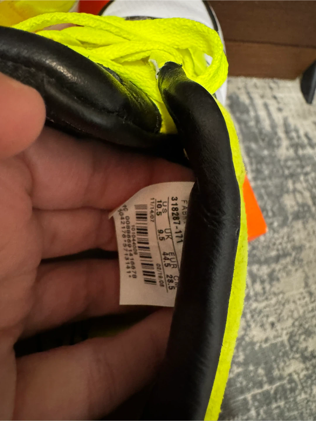 Nike Air Force 1 Volt White Sneakers Size 10.5 US - photo 5