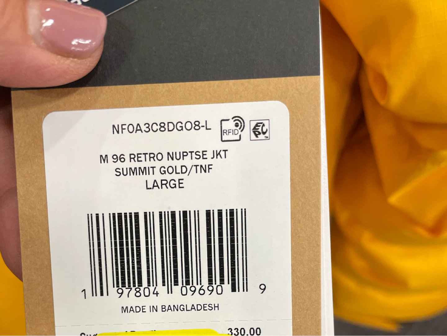 The North Face 96 Retro Nuptse Jacket Summit Gold - photo 5