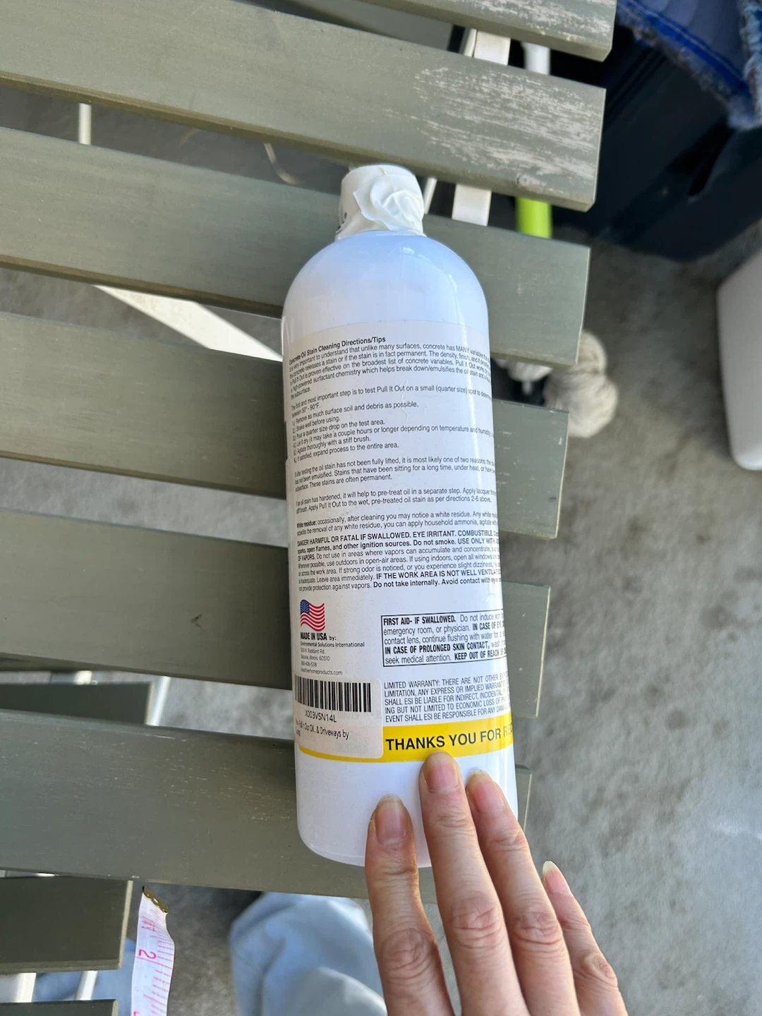 Chomp Pull It Out Concrete Oil Stain Remover and Scrub Brush - photo 3
