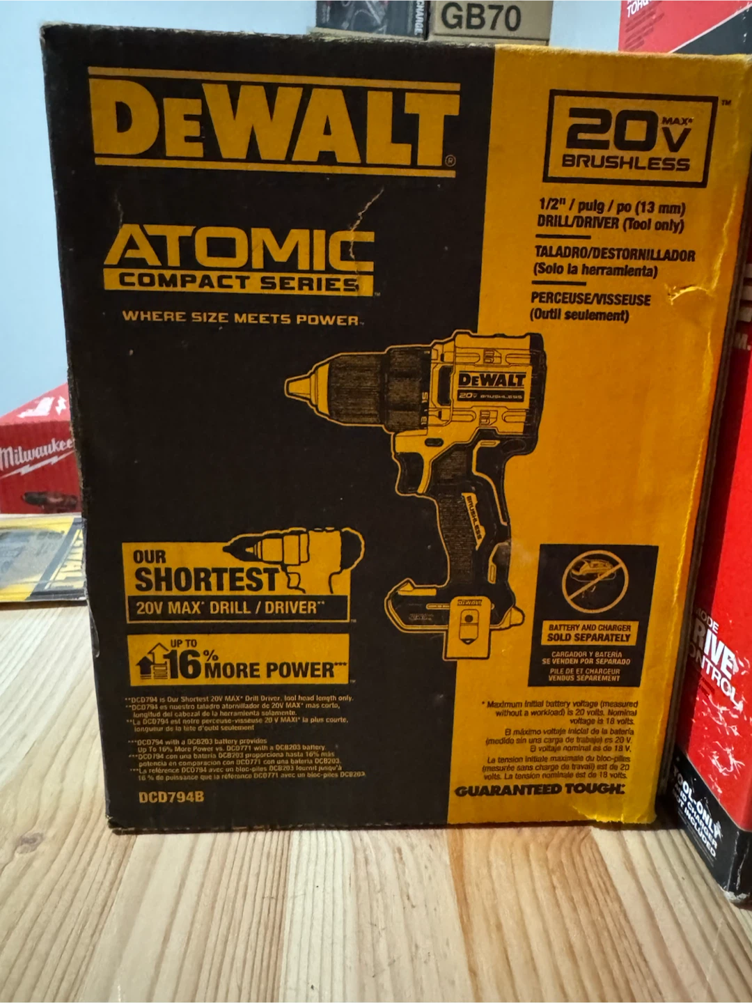 DeWalt Atomic 20V Max Brushless Drill/Driver DCD794B
