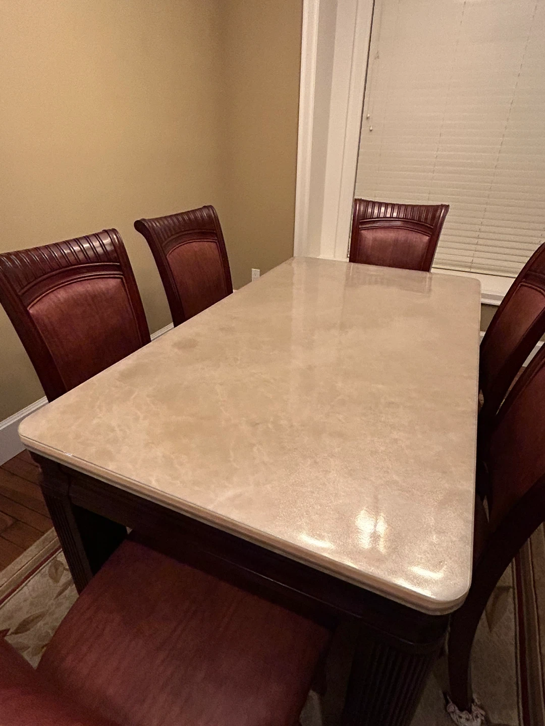 Marble Top Dining Table and 6 Chairs - photo 2