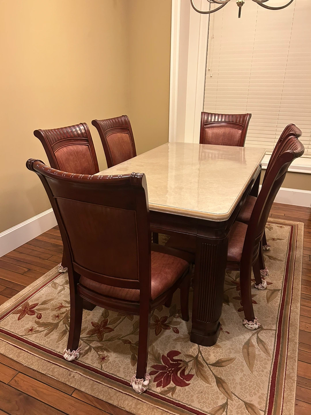 Marble Top Dining Table and 6 Chairs - photo 3