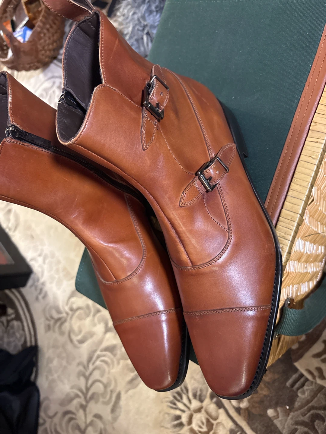 CKC New York Men's Brown Leather Ankle Boots