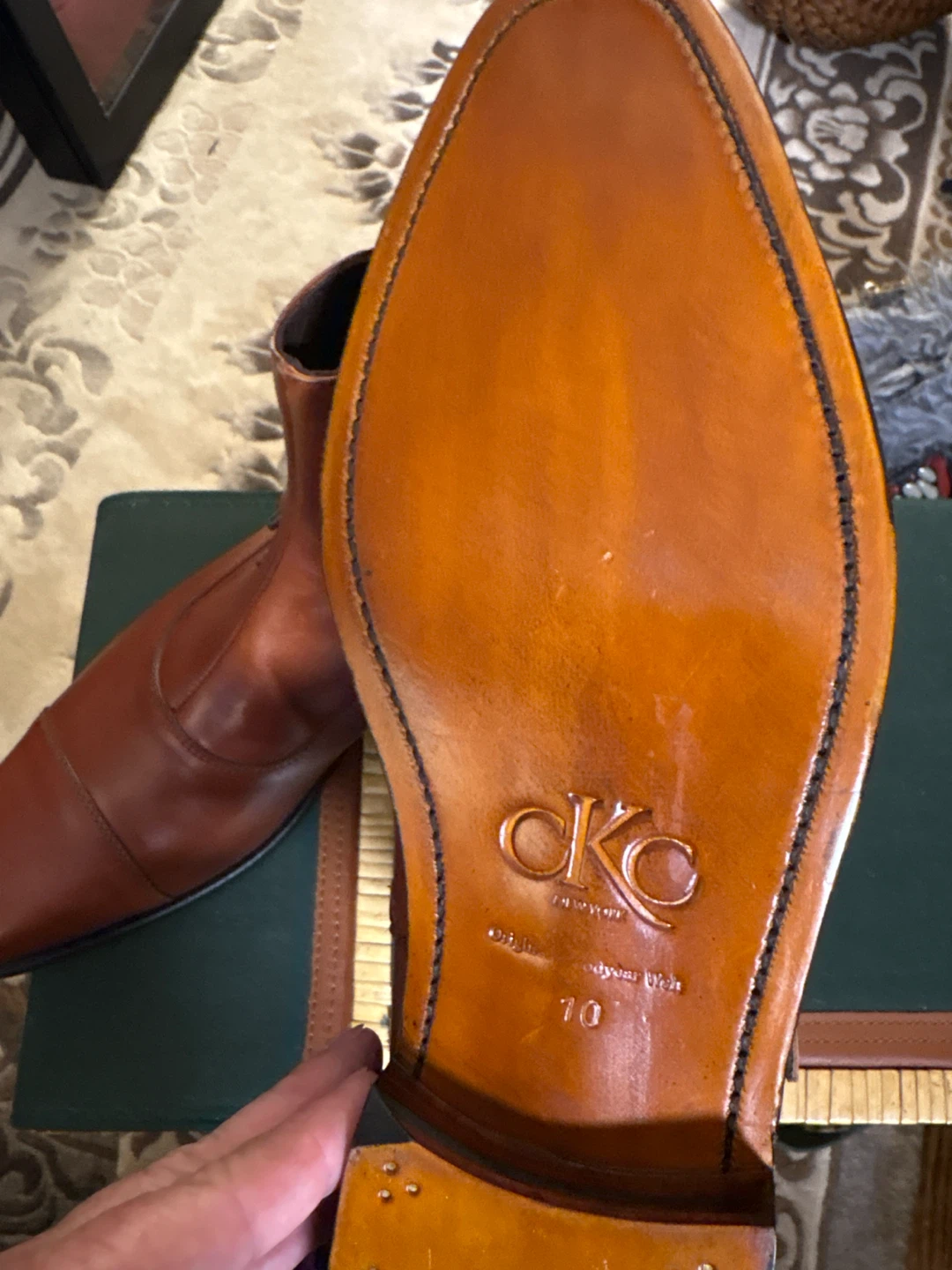 CKC New York Men's Brown Leather Ankle Boots - photo 2