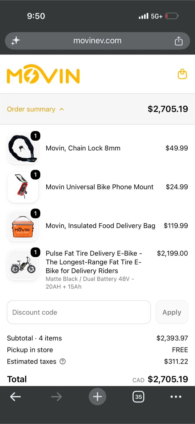 %50 OFF _Like-New MOVIN 2x-Plus Dual Battery E-Bike - photo 2