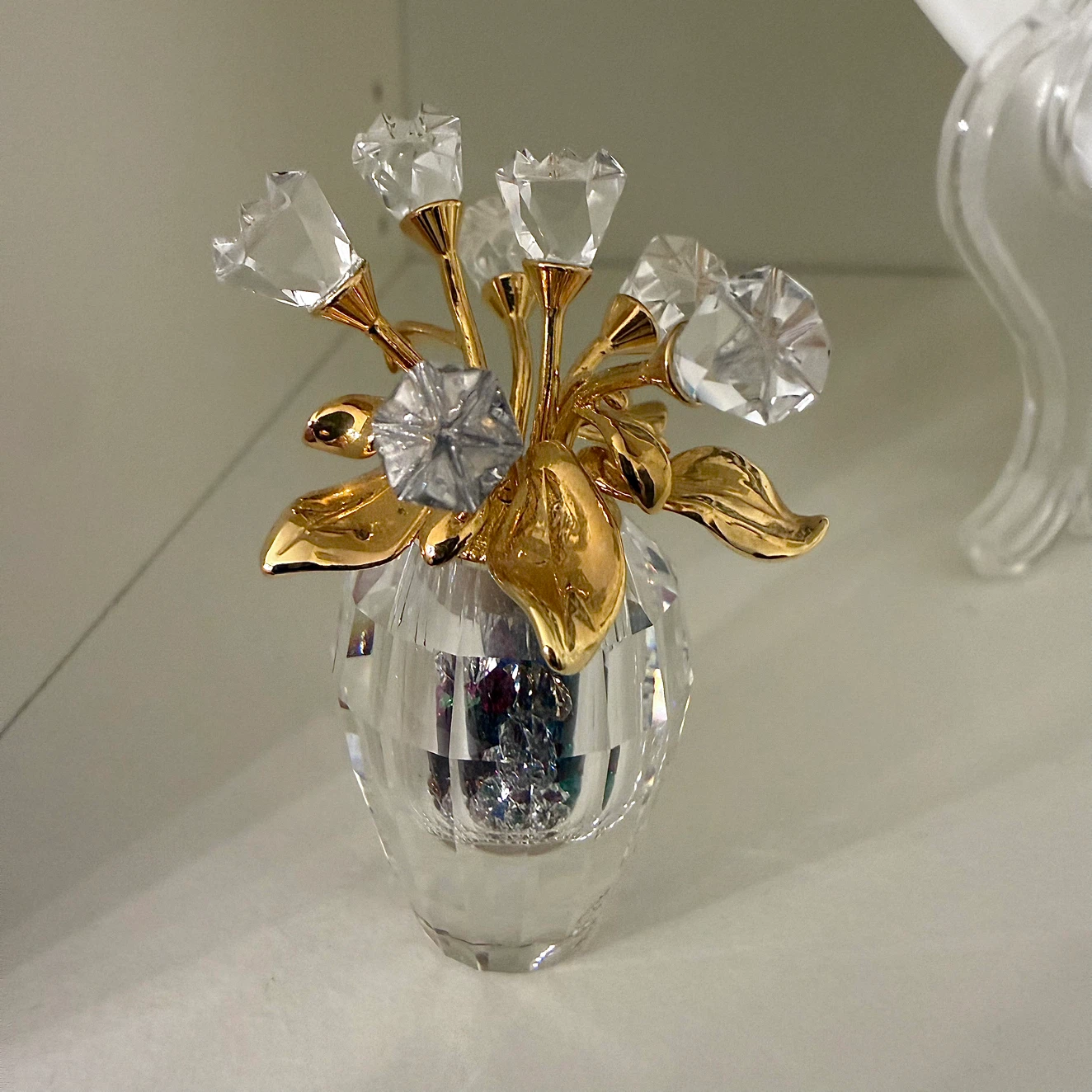Swarovski crystal Spring Flower Vase Gold 210825 - photo 2