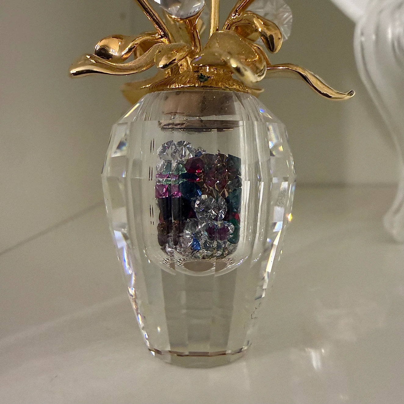 Swarovski crystal Spring Flower Vase Gold 210825 - photo 3