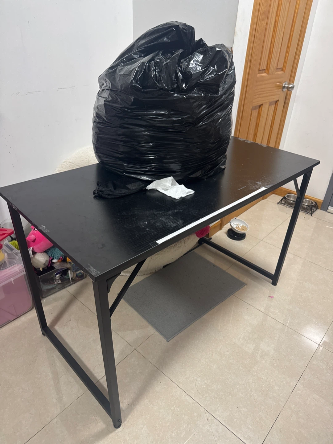 Simple Black Metal Desk