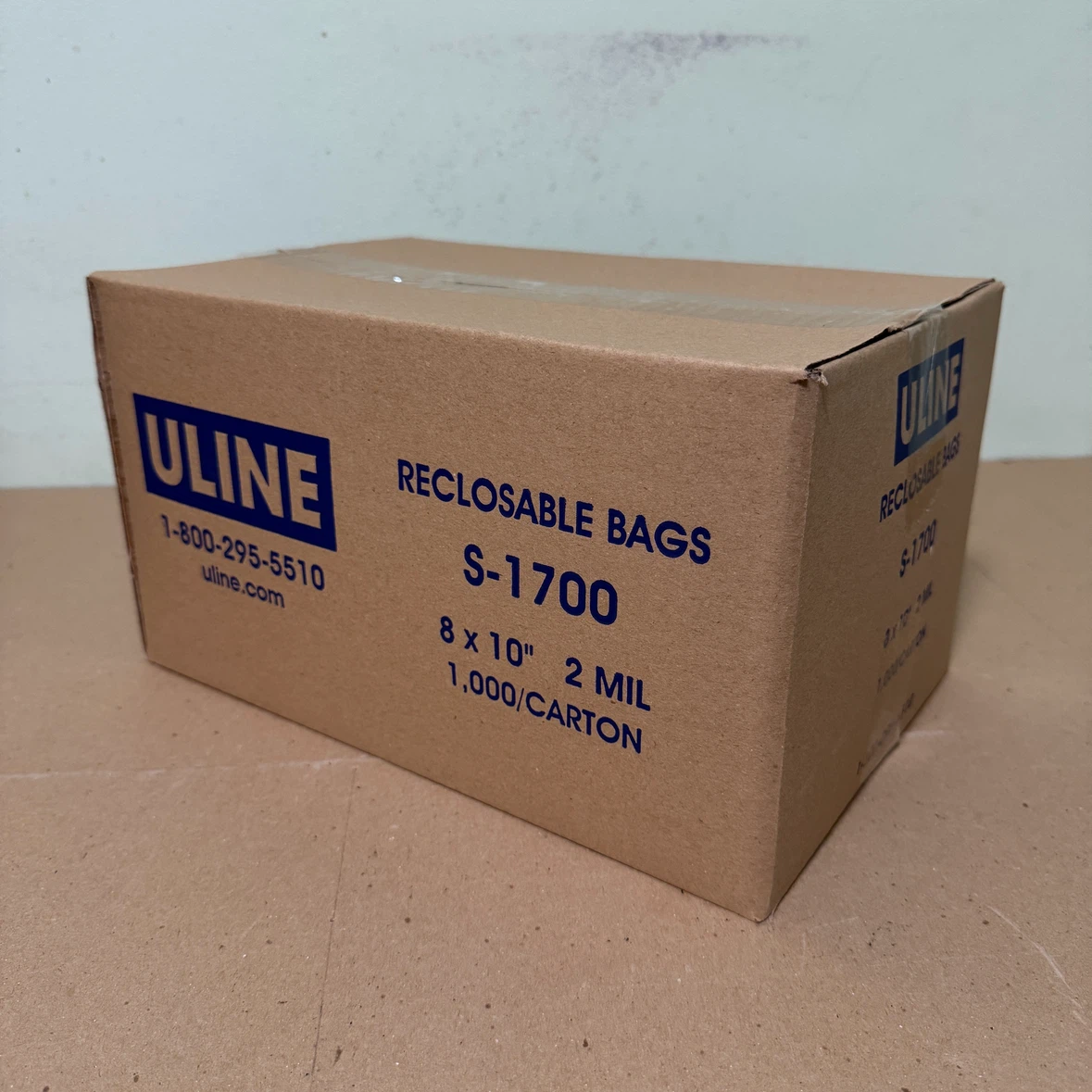 Uline Reclosable Bags 8 x 10 in. 2 mil - 1000/box