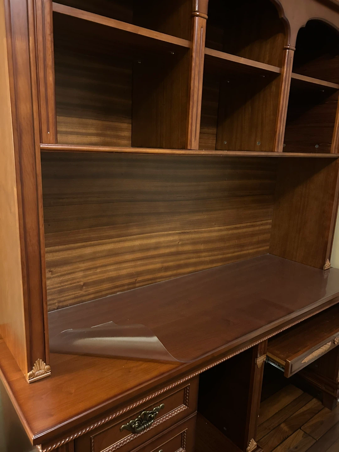 Hardwood Hutch Desk with Storage - photo 3