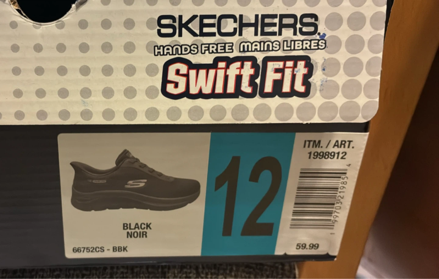 New Skechers Hands Free Swift Fit Shoes - Black Size 12 - photo 4