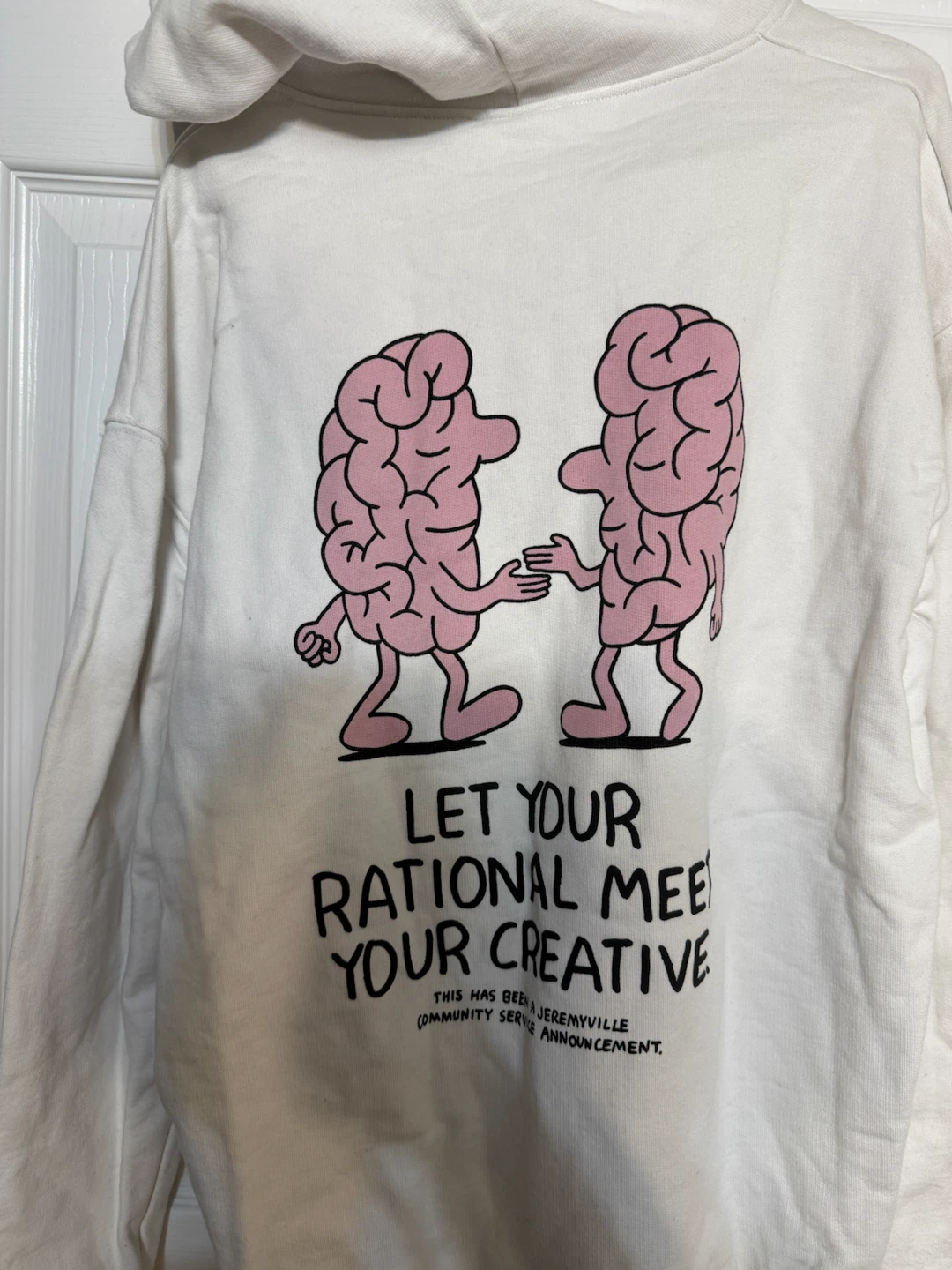 Zara x Jeremyville Graphic Hoodie White - photo 3