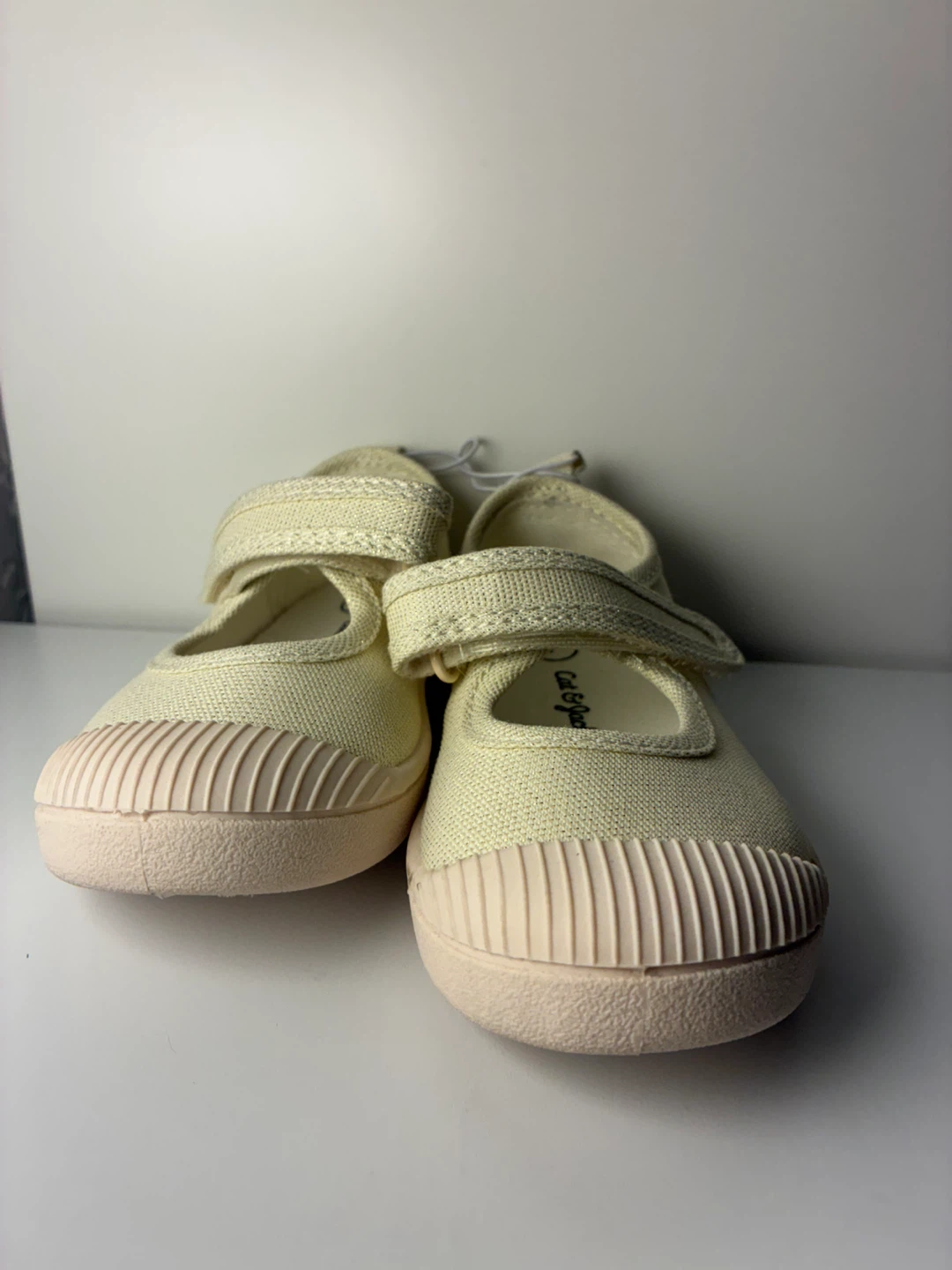 Cat & Jack Toddler gold metallic cream Canvas Shoes