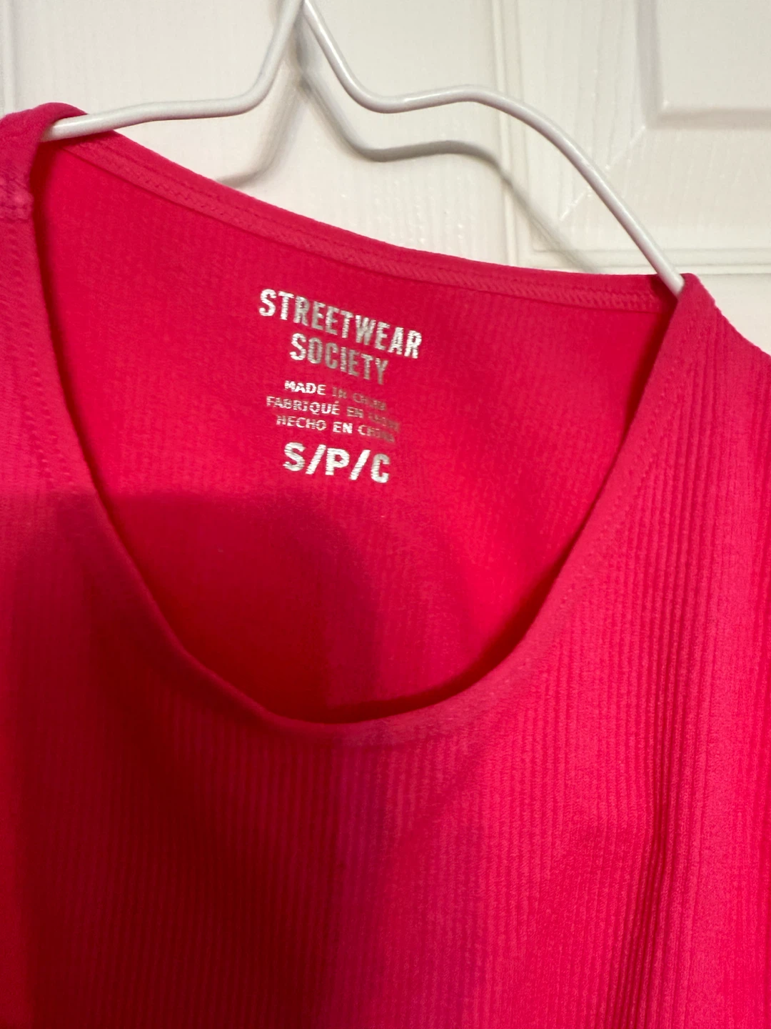 Streetwear Society pink ribbed tank top - photo 2