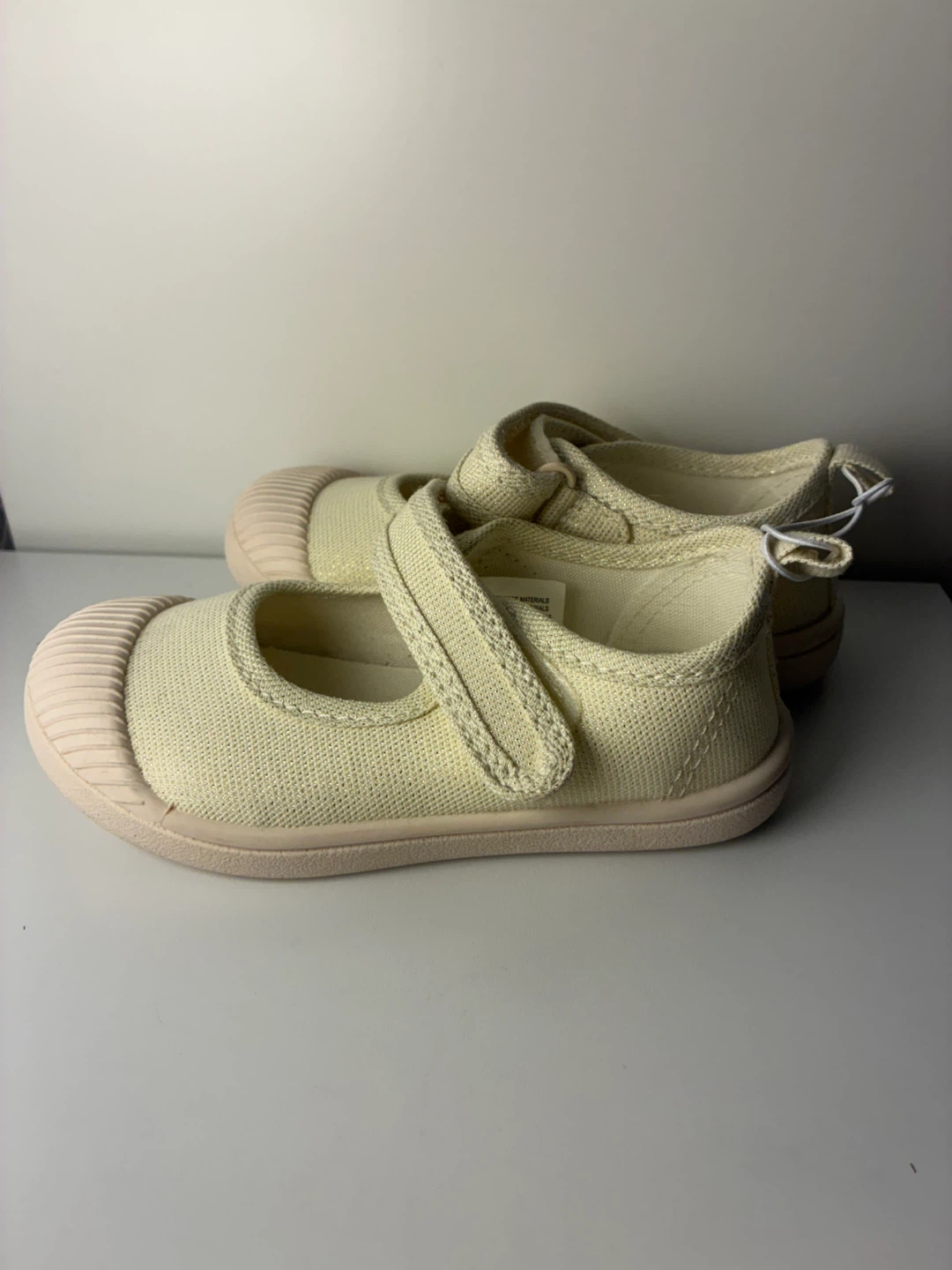 Cat & Jack Toddler gold metallic cream Canvas Shoes - photo 2