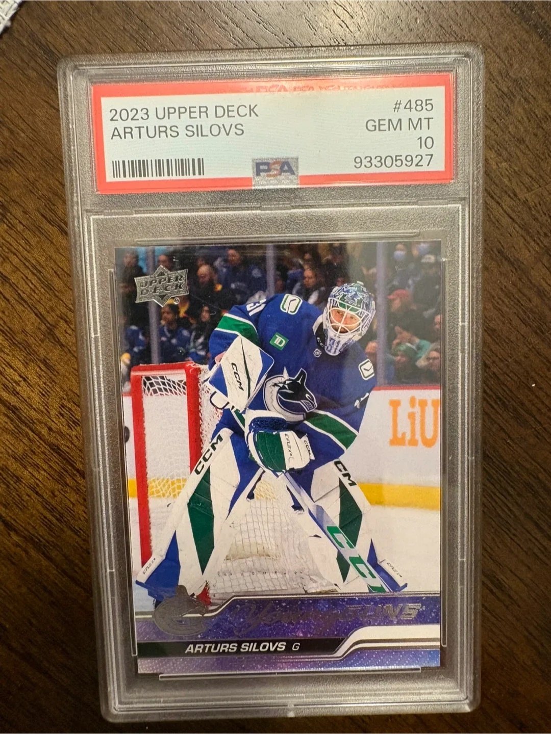 2023 Upper Deck Arturs Silovs Young Guns PSA 10