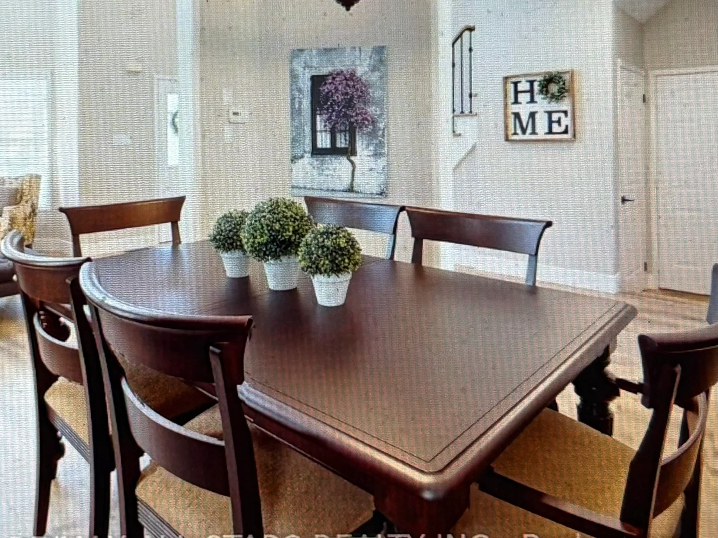 Dark Wood Dining Room Table Set - photo 2