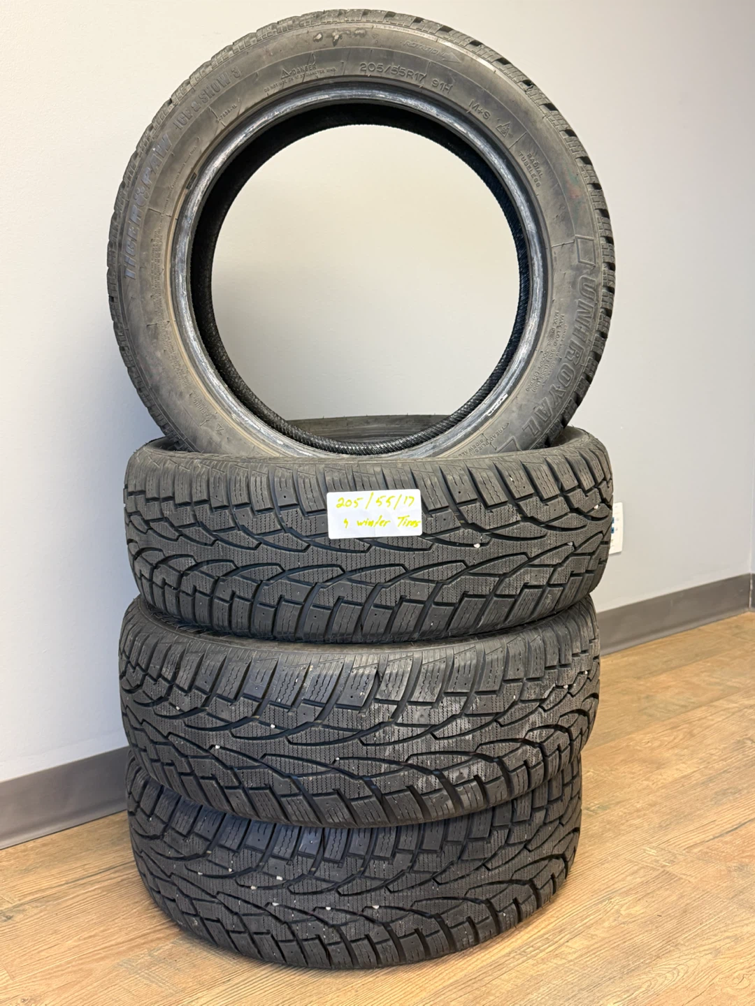 4 Uniroyal Tiger Paw Ice & Snow 3 Winter Tires 205/55R17