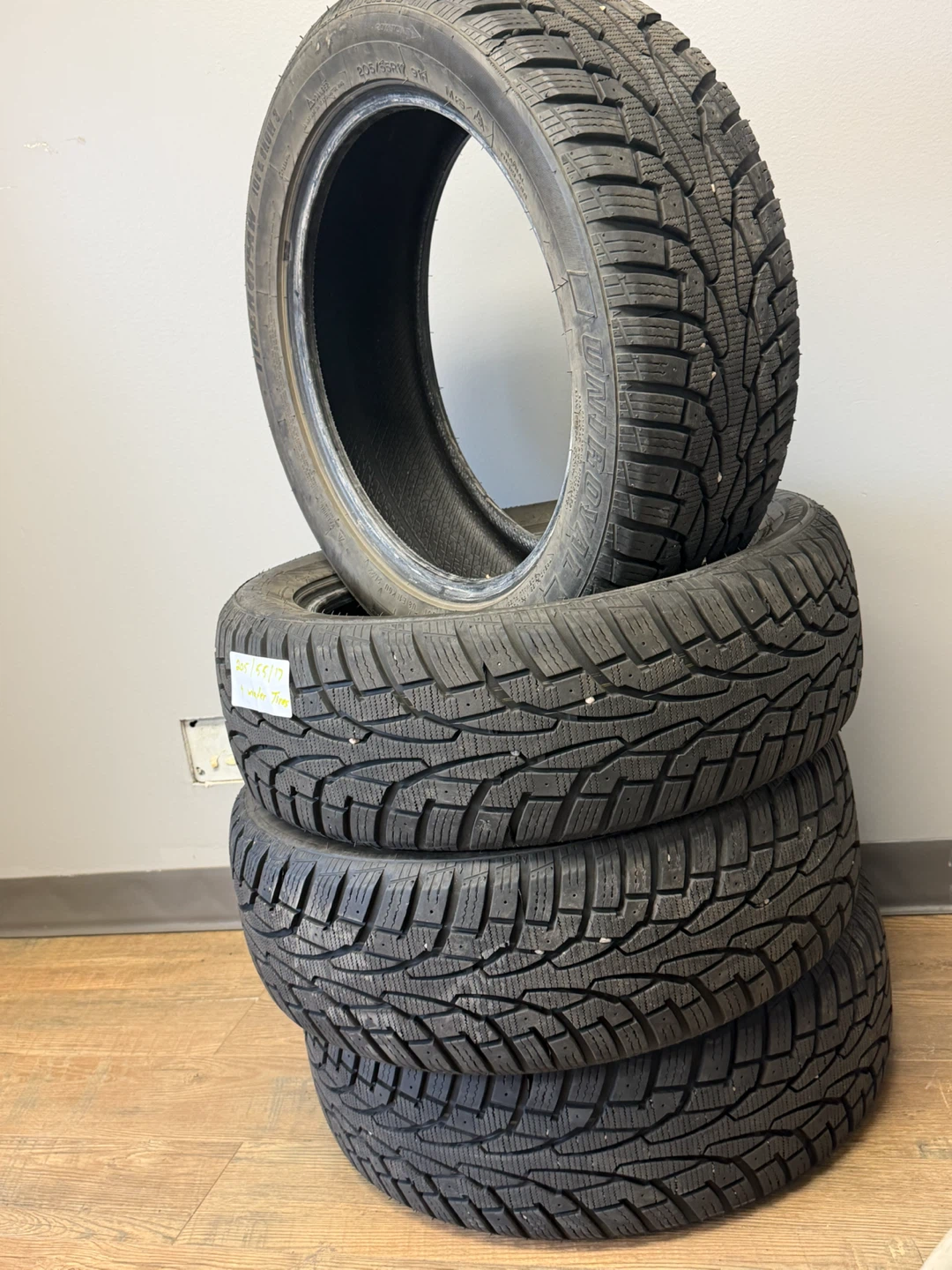 4 Uniroyal Tiger Paw Ice & Snow 3 Winter Tires 205/55R17 - photo 2