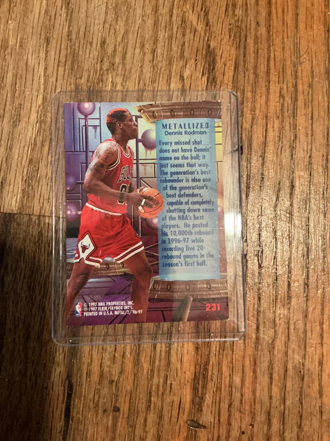 1996-97 Fleer Metal Dennis Rodman Metallized Card #231 - photo 2