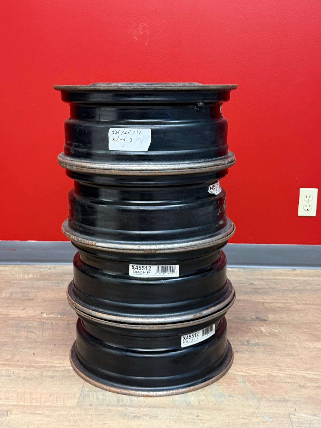 Set of 4 Steel Wheels 17x6.5