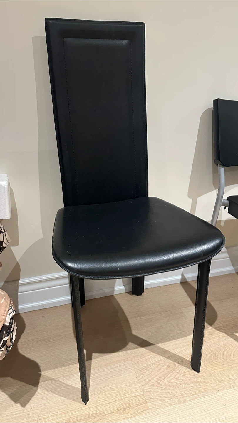 Black high-back dining chair