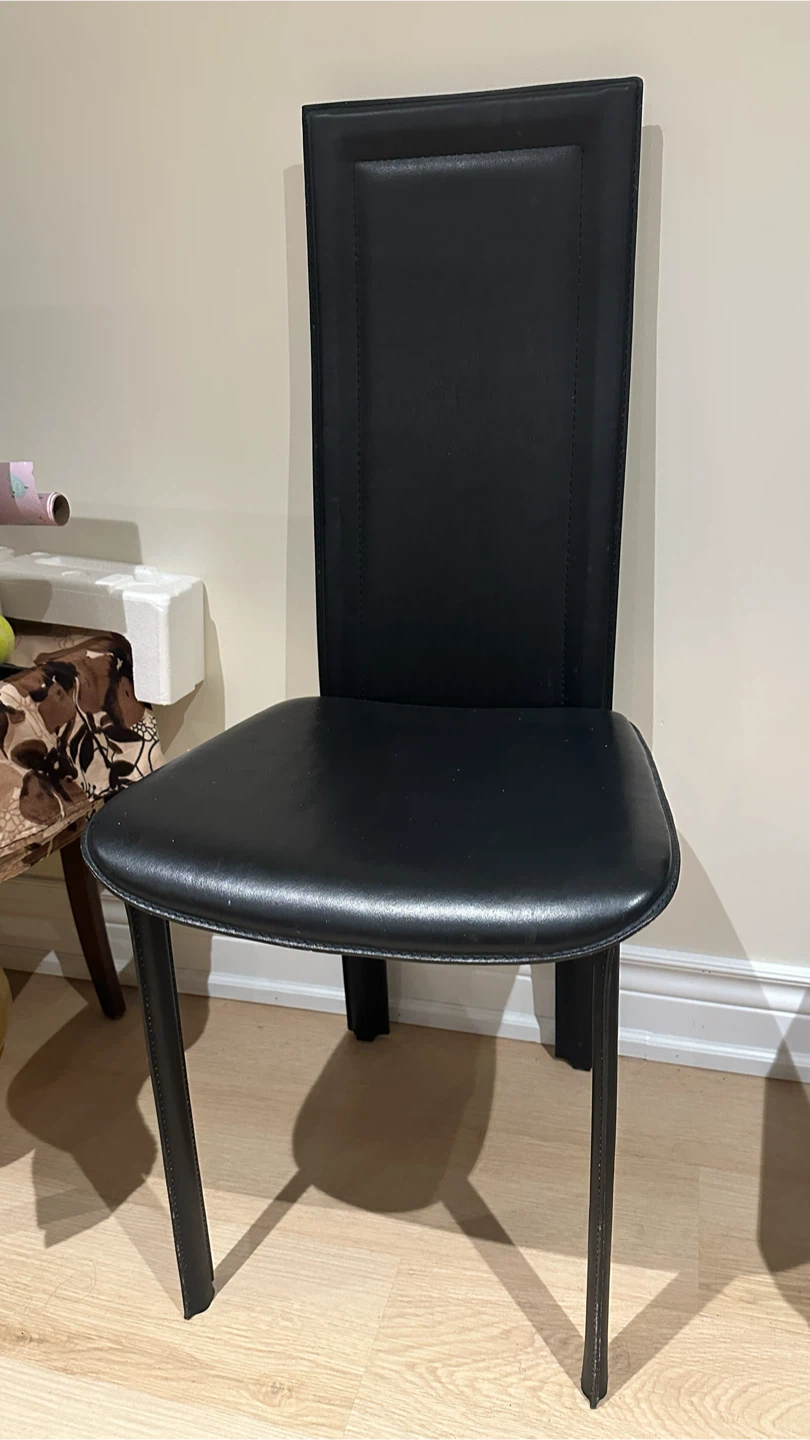 Black high-back dining chair - photo 3