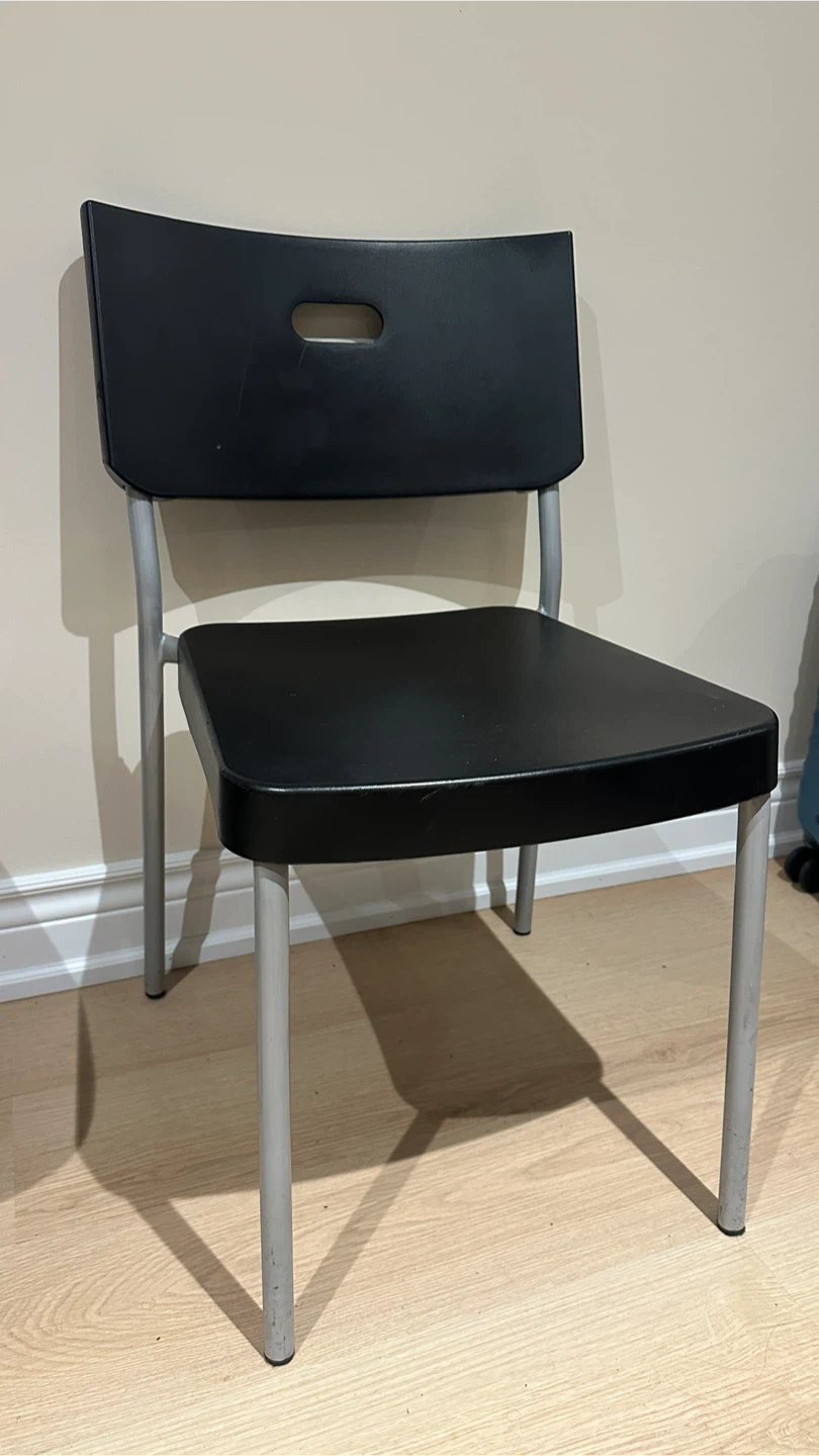 Black and Silver Metal/Plastic Chair