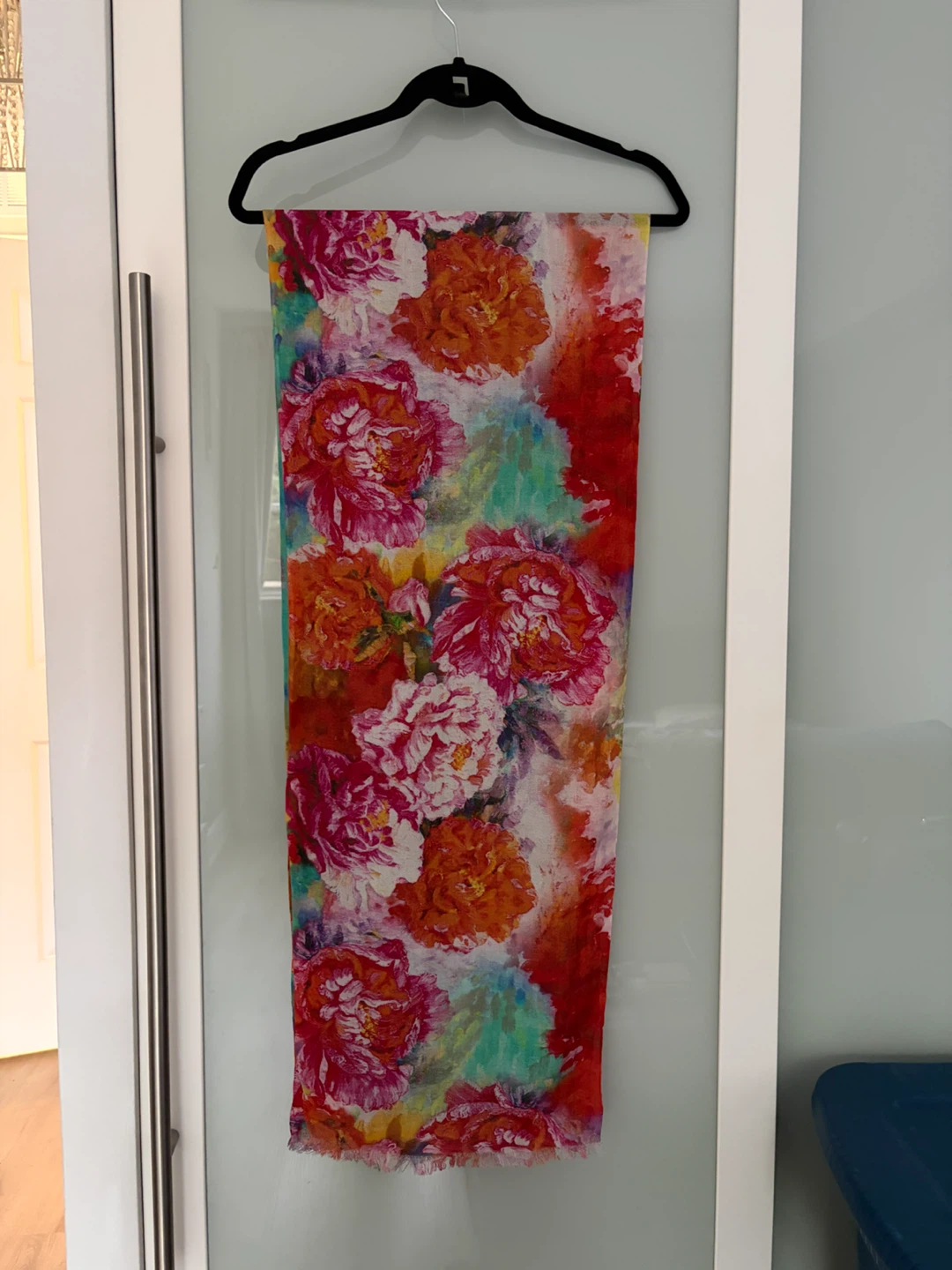 Women's Floral Scarf Soft Warm Pashmina Shawl Wrap 180x62cm - photo 2