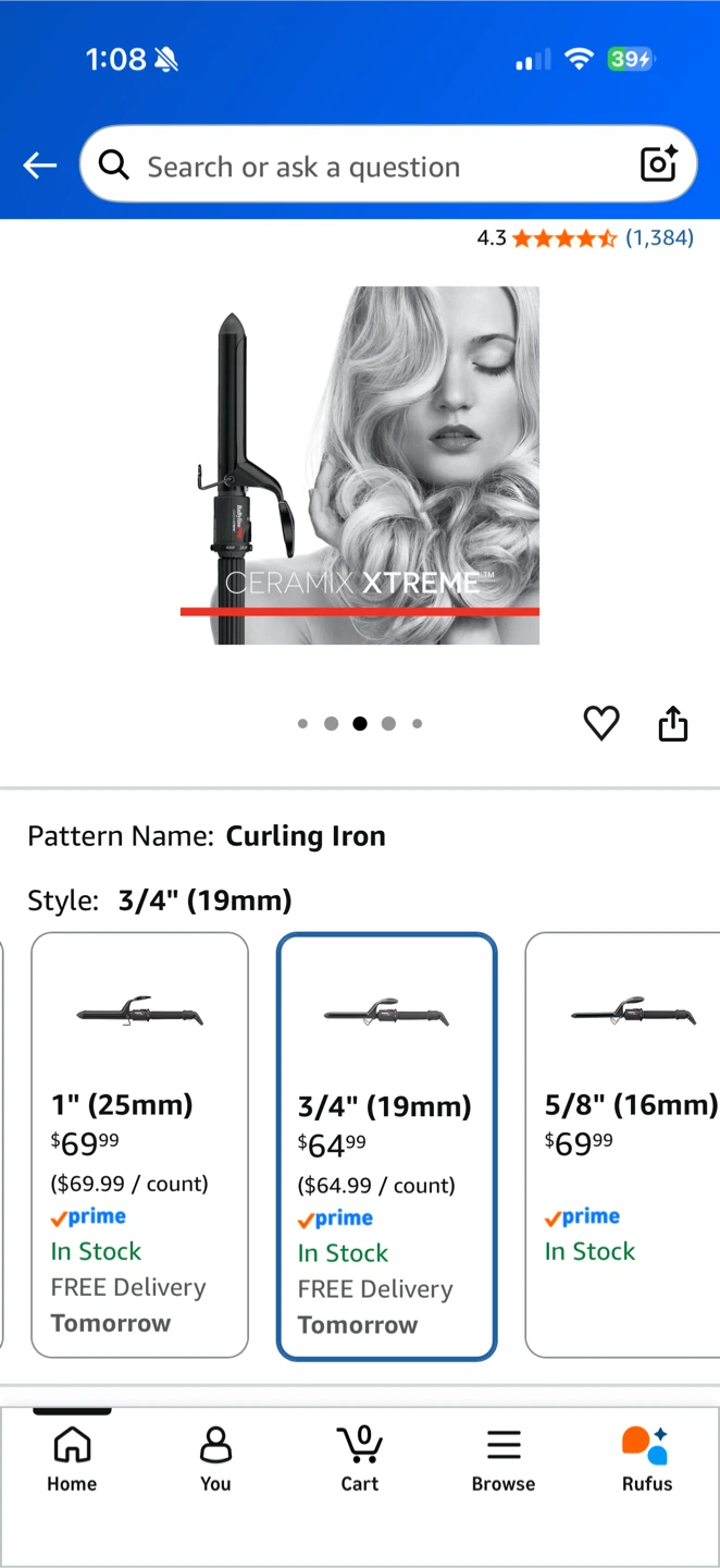 BaBylissPRO Ceramix Xtreme Curling Iron 3/4" - photo 2