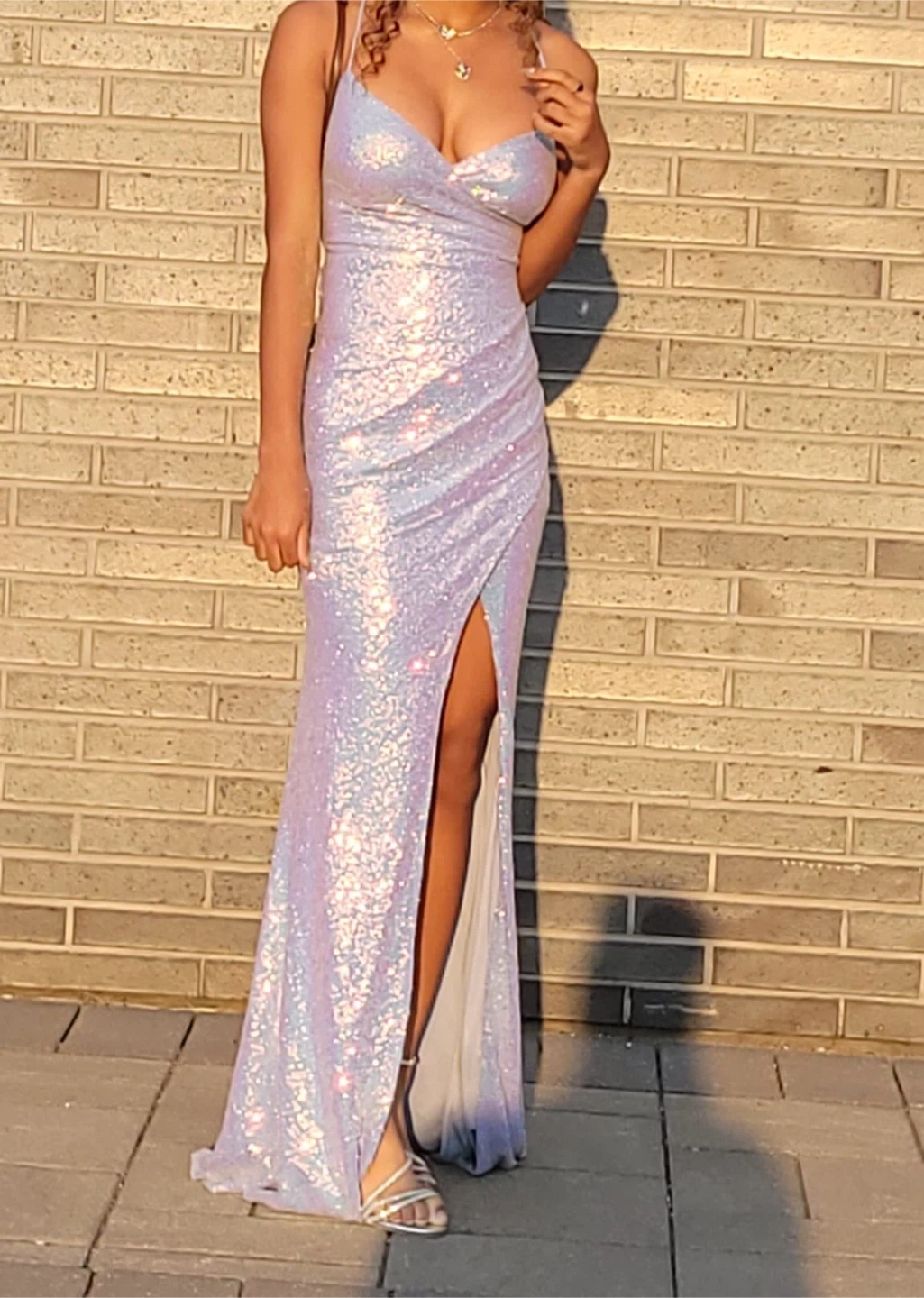 Iridescent Sequin Formal Gown