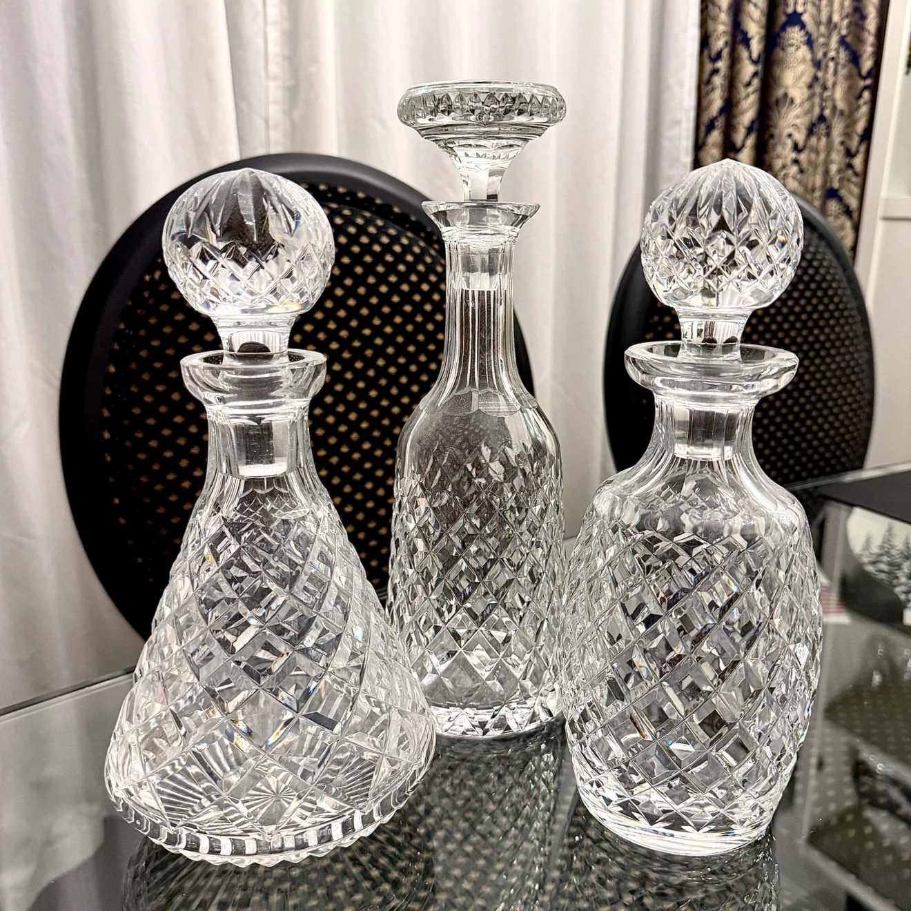 Waterford Alanna crystal wine decanters (priced per unit)