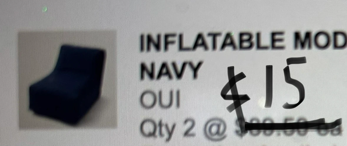 NEW Indigo Navy Inflatable Mod Chair - photo 3