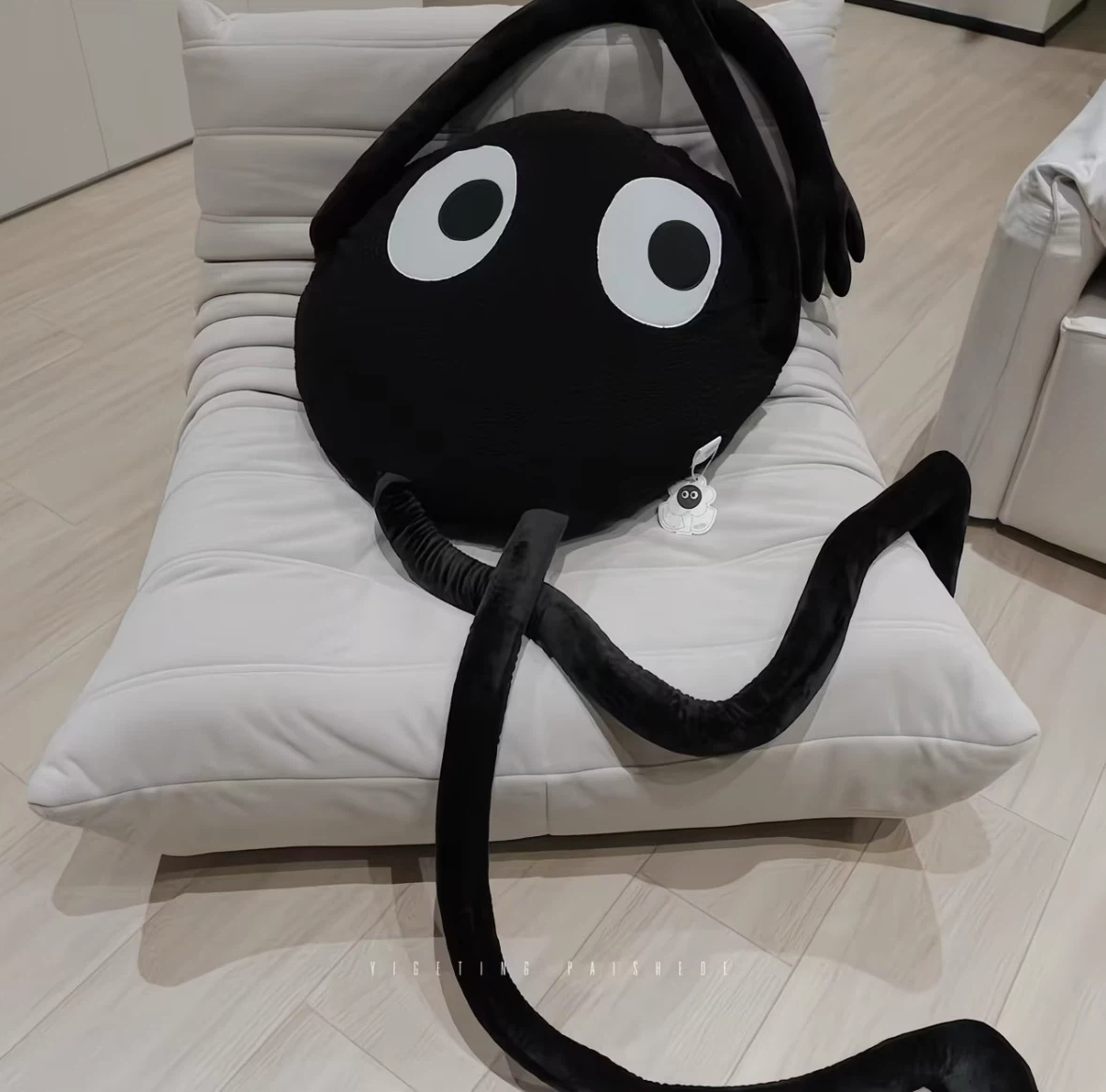 Black Long-Legged Plush Pillow - photo 3
